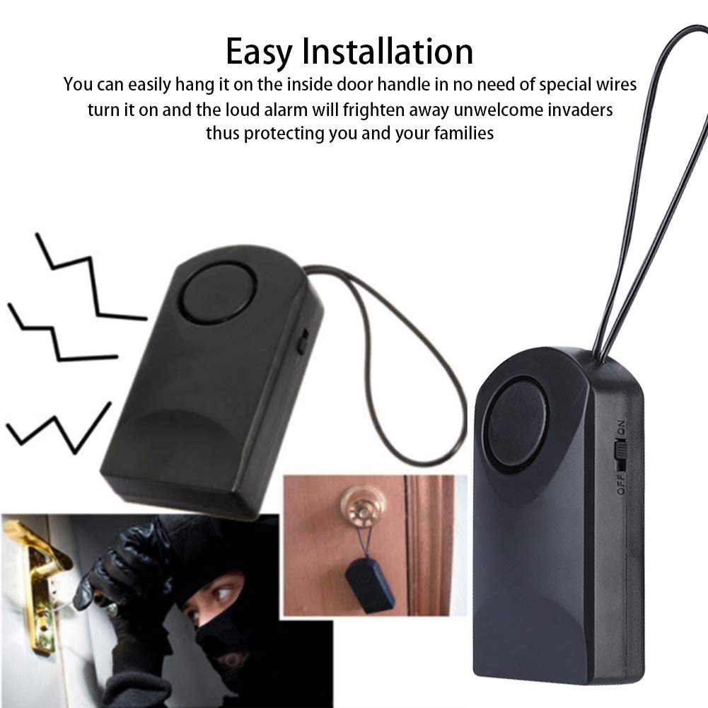 Security Alarm, 120db Touch Sensor Security Alarm, Adopts ABS Material Portable Burglar Alarm, Hang It Easily for Home Hotel