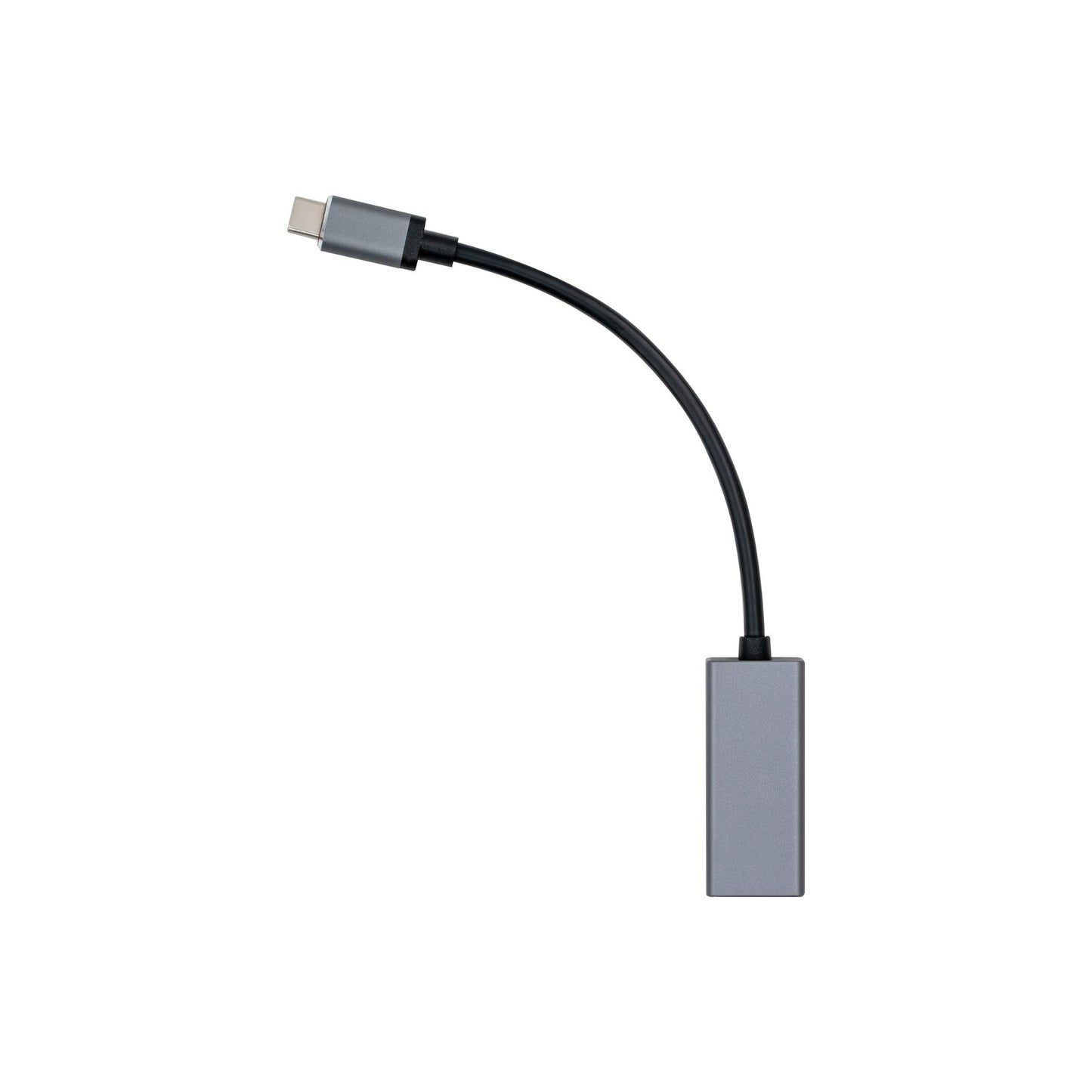 VisionTek USB-C to Ethernet 1 Gbps Adapter (M/F) (901358), Gray