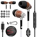 Symphonized Premium Airtube Headphones EMF Earbuds, 3D Sound, Microphone Volume Control, 8mm Bass Drivers Granting High Audio Quality for USB C iPhone