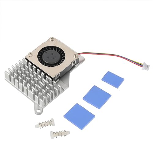 EPLZON Active Cooler for Raspberry Pi 5 4GB/8GB Combines Temperature Controlled Blower Fan and Aluminium Heatsink Come with Thermal Tapes