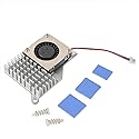 EPLZON Active Cooler for Raspberry Pi 5 4GB/8GB Combines Temperature Controlled Blower Fan and Aluminium Heatsink Come with Thermal Tapes