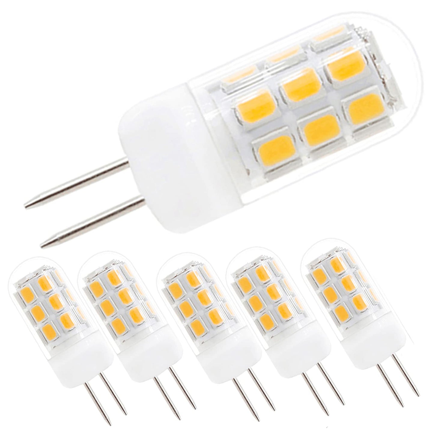 XRZT 120V G4 Led Bulb, 30W Halogen Bulb Equivalent, Warm White, 5-Pack