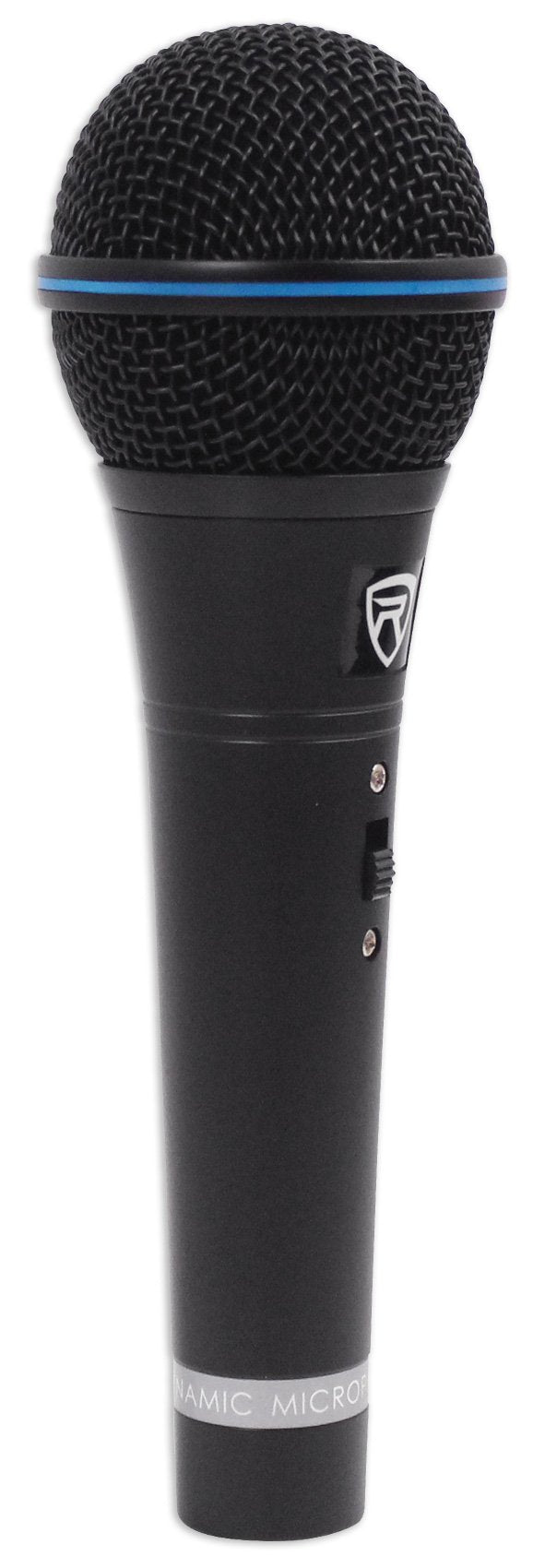 Rockville RMM-XLR Super Cardioid Dynamic Microphone, 600 Ohm, Metal Body, On/Off Switch, 10ft XLR Cable, Black Finish, for Live Performances and