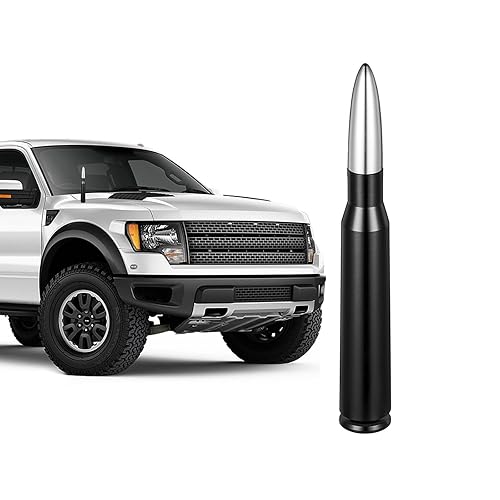 Z-oneMart 5.4" Car Truck Bullet Antenna for GM Chevy Silverado 1500 2500 3500 HD Avalanche Ford F150 F250 F350 Heavy Duty Pickup Trucks Accessories