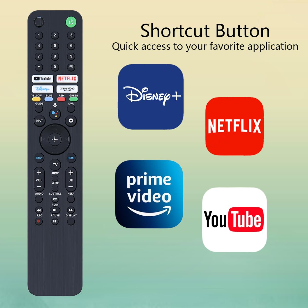 GHUST RMF-TX520U Voice Remote Control Replacement for Sony Smart TV XR-55A90J XR-55X90CJ XR-55X90J XR-55X94J XR-65A80 XR-65A84J XR-65A90J XR-65X90J