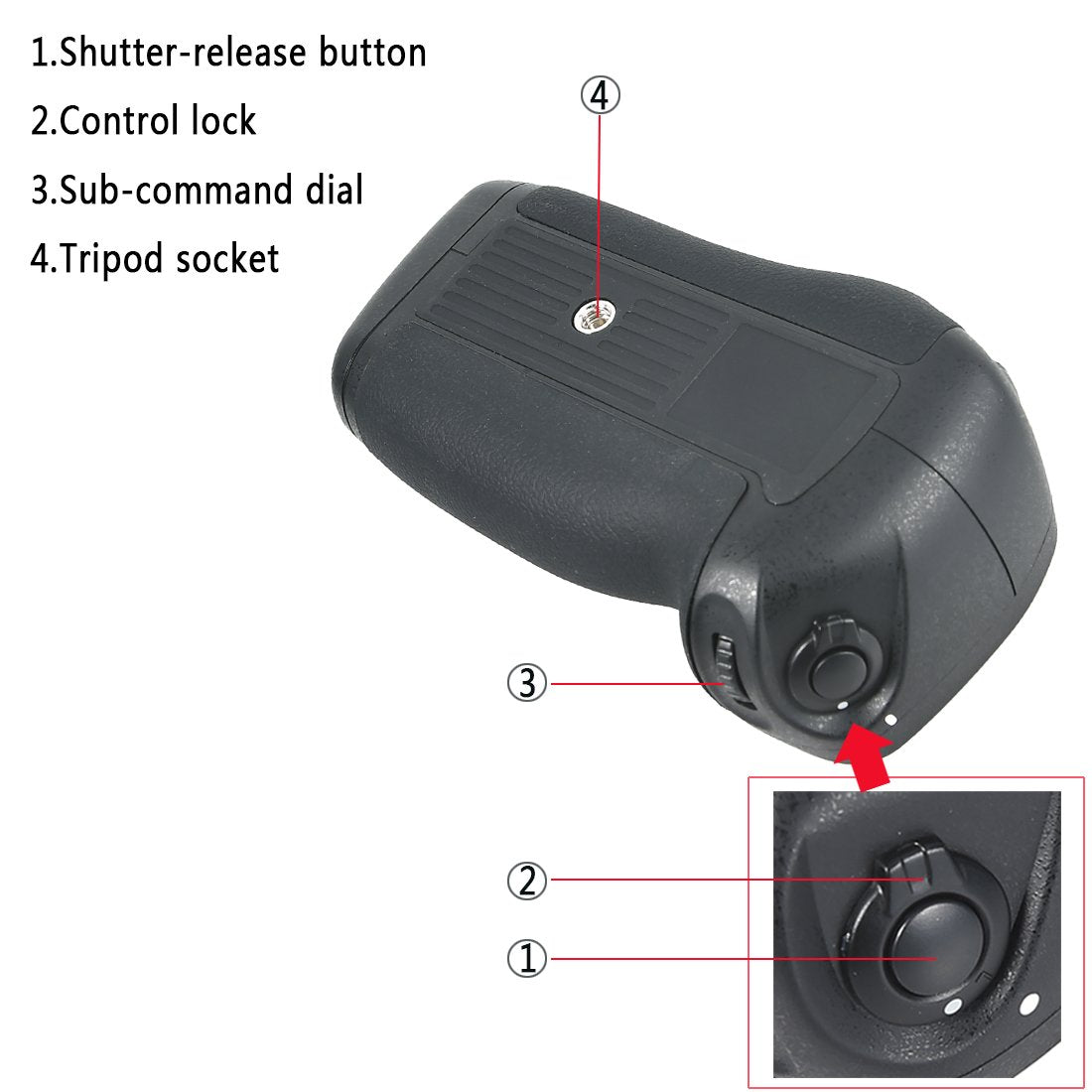 DSTE Pro IR Remote MB-D14 Vertical Battery Grip and 2pcs EN-EL15 Battery Compatible with Nikon D610 D600 SLR Digital Camera