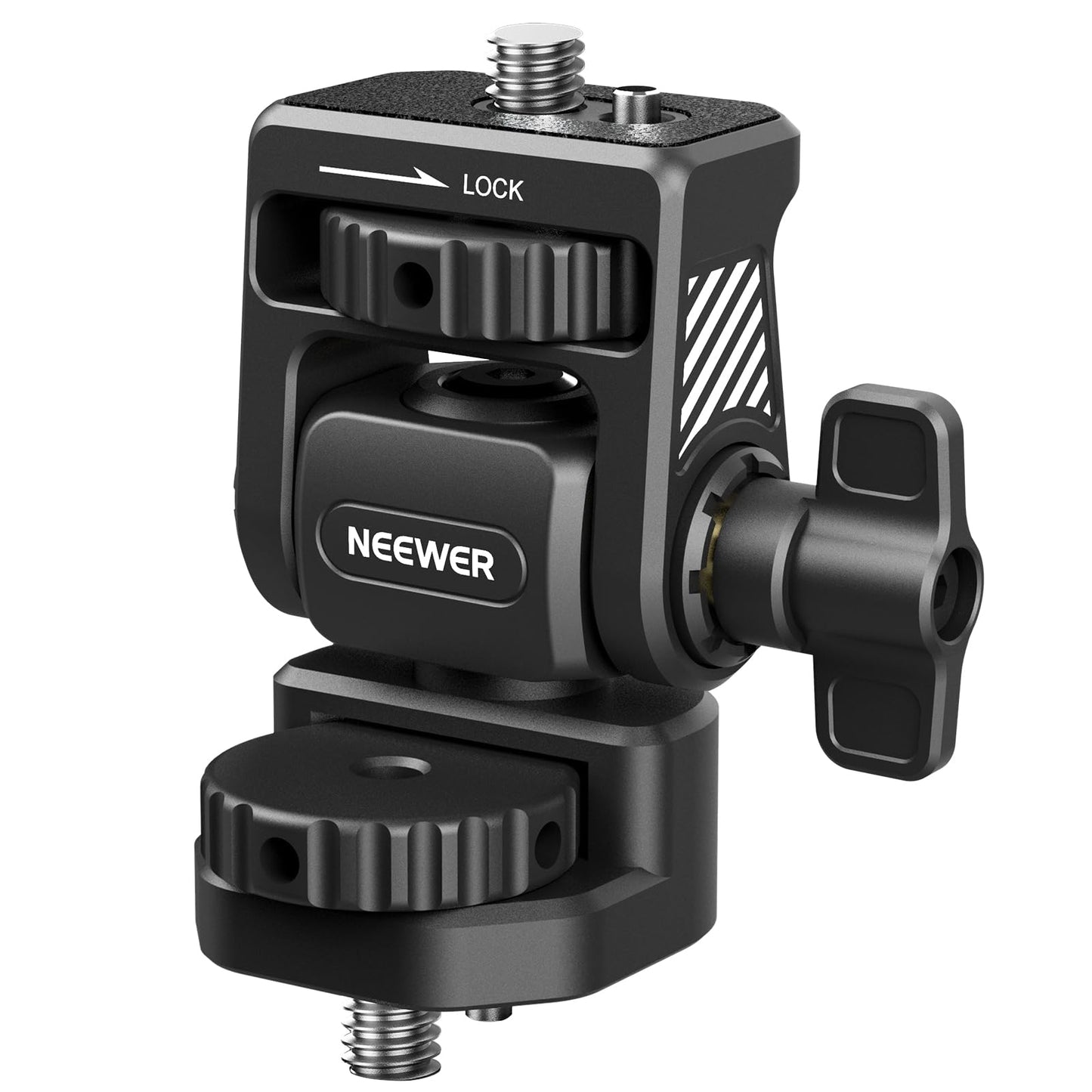 NEEWER Field Monitor Mount Monitor Holder with 1/4" Screw, 360° Swivel, 180° Tilt, Anti Twist Screw Compatible with Atomos Ninja 5" & 7" Camera