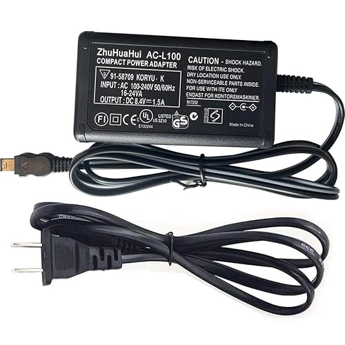 AC-L100 Power Supply Adapter Compatible with Sony HandyCam DCR-TRV18 TRV460 TRV520 DCR-TRV250 DCR-TRV260 TRV330 TRV27 TRV840 TRV103 TRV130