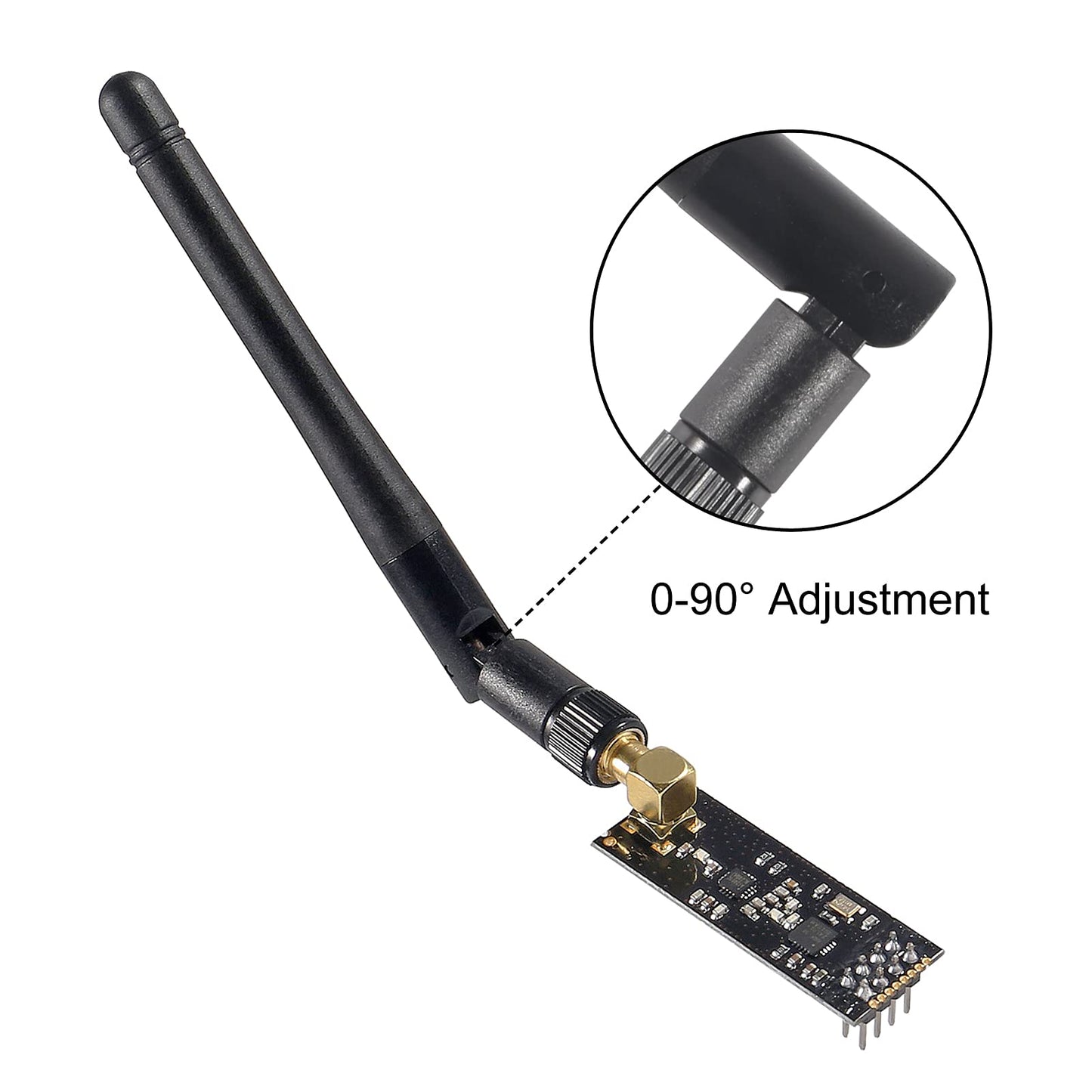 ACEIRMC 5pcs Wireless Transceiver Module 2.4G 1100m NRF24L01+PA+LNA in Antistatic Foam for ArduinoIDE Compatible with Antenna