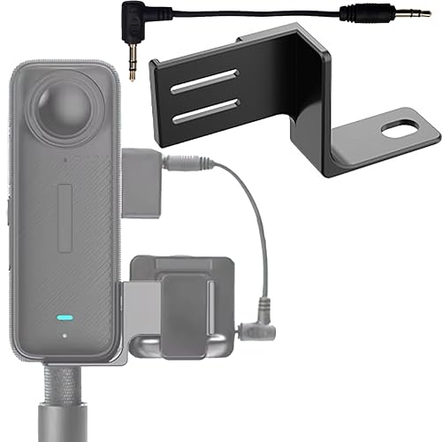 Honlyn Microphone Metal Expansion Mount for Insta360 X5 Camera Accessories Fixed Holder Bracket with Cable