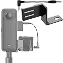 Honlyn Microphone Metal Expansion Mount for Insta360 X5 Camera Accessories Fixed Holder Bracket with Cable