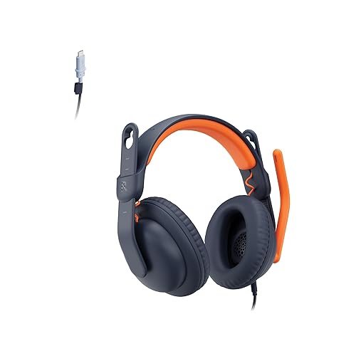 Logitech Zone Learn Wired Headsets for Learners, Comfortable and Adjustable fit for Kids, Replaceable Accessories, Mic, 3.5mm AUX and USB-C