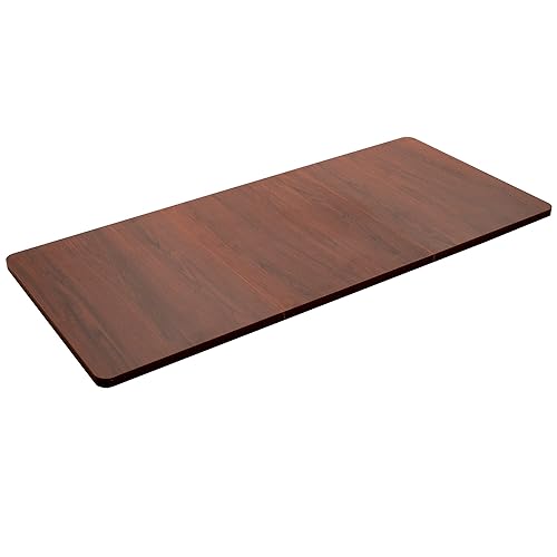 VIVO Universal 71 x 30 inch Table Top for Standard and Sit to Stand Height Adjustable Home and Office Desk Frames, Dark Walnut Desktop, DESK-TOP72-30D