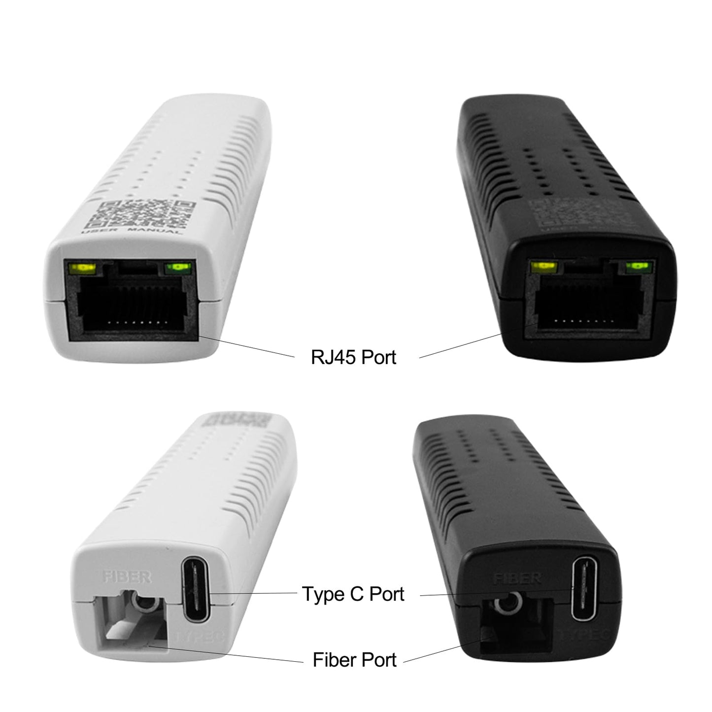 A Pair Mini Media Converter, Fiber Ethernet Coverter, Gigabit Media Converter 10/100/1000Base-Tx to 1000Base-FX TX1310nm/TX1550nm Single Mode 3Km