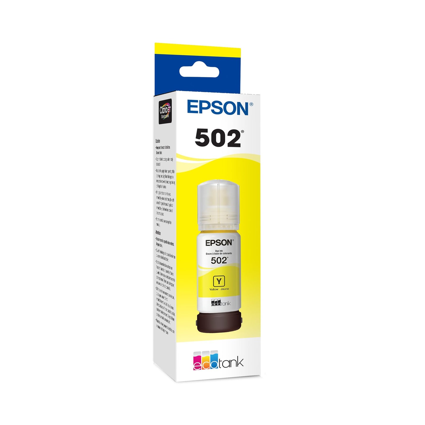 EPSON 502 EcoTank Ink Ultra-high Capacity Bottle Yellow Works with ET-2750, 2760, 2850, 3750, 3760, 3850, 4850, and other select models