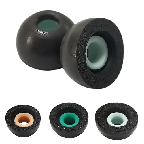 Universal Memory Foam Tips Small Earbud Tips Replacement Ear Tips Foam Fit 4.0mm~6.0mm Wireless Earbuds, Extra Small Earbuds Tips, LMS Black