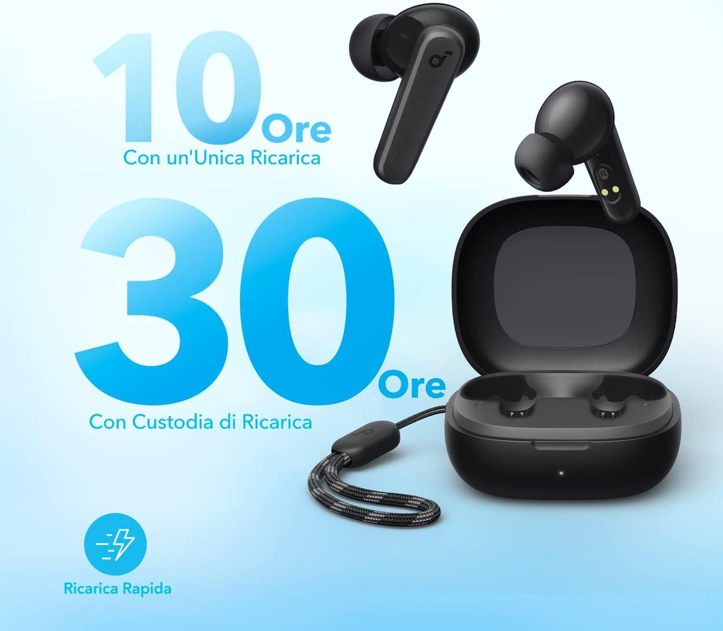 Soundcore by Anker P20i True Wireless Earbuds, 10mm Drivers with Big Bass, Bluetooth 5.3, 30H Long Playtime, Water-Resistant, 2 Mics for AI Clear