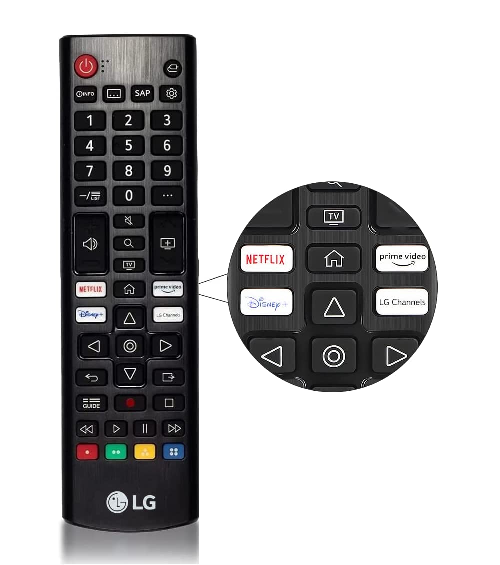 OEM Replacement Universal Remote Control AKB76037601/AKB76040302 fits All LG LED OLED LCD Webos 4K 8K UHD HDTV HDR Smart TV with Prime Video, Disney
