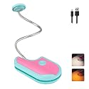 BIGMONAT Rechargeable Reading Book Light, Amber Reading Lighting for Kids Blue-Light Blocking,Portable LED Reading Lamp with 360° Rotary Light