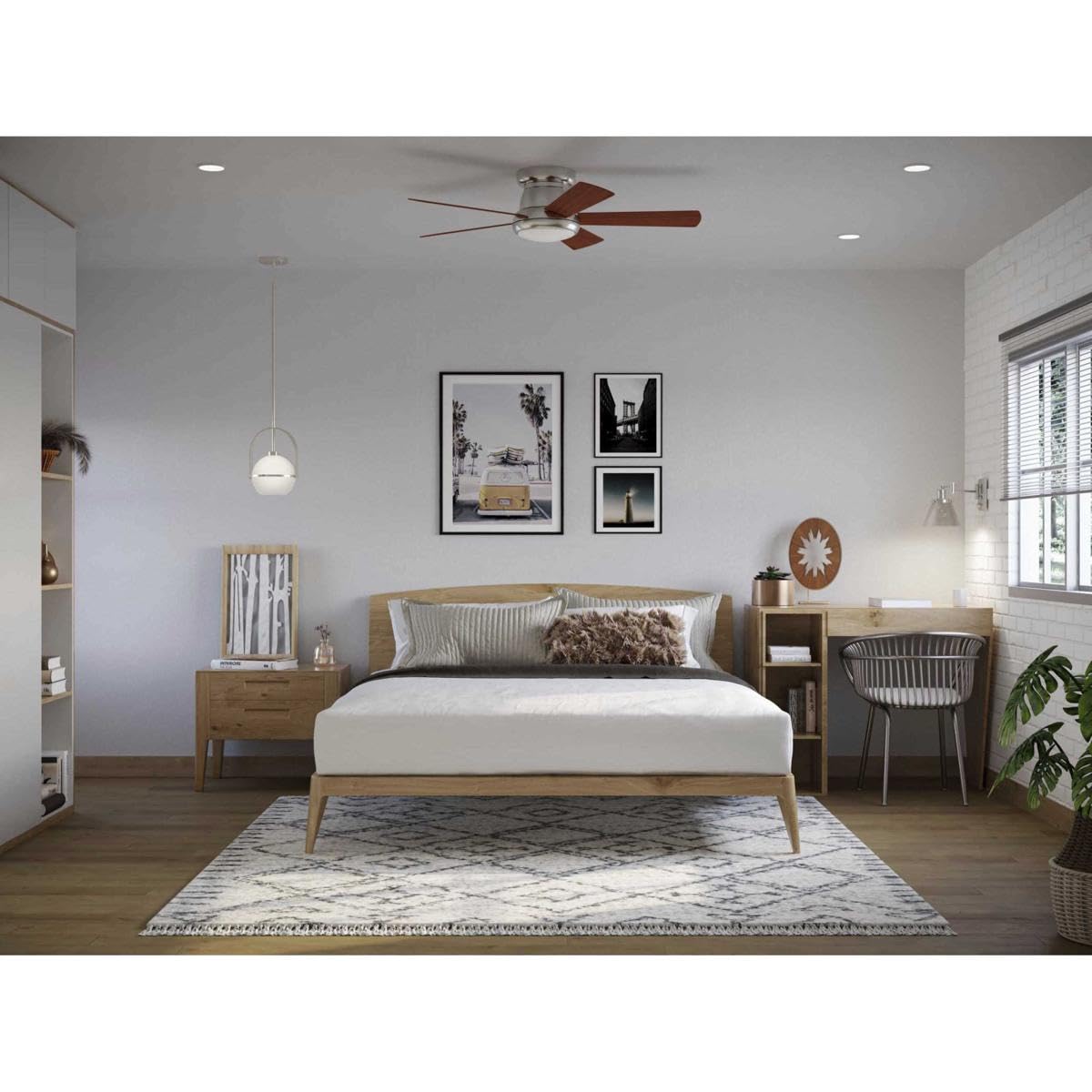Progress Lighting Hinton Collection Brushed Nickel Swing Arm Wall Light