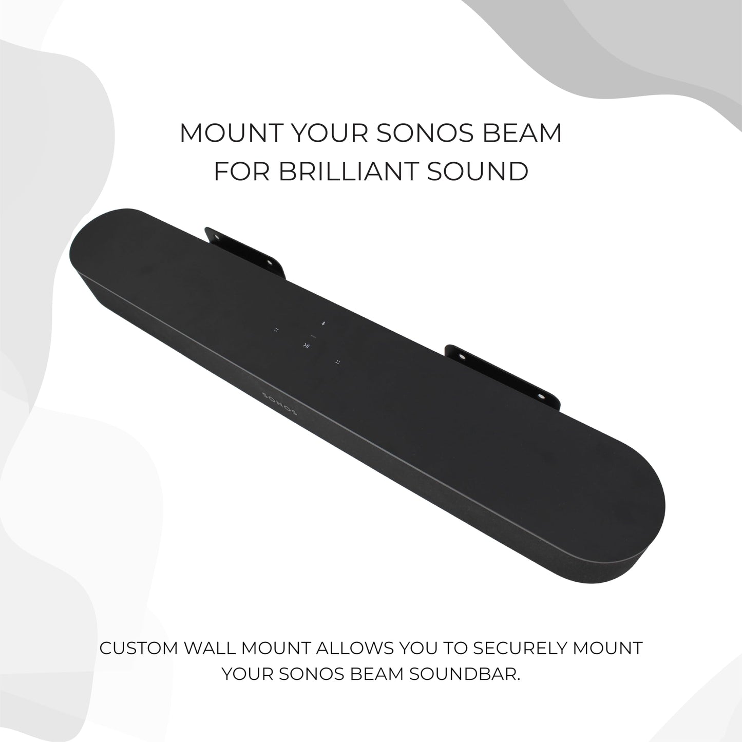 HumanCentric Soundbar Wall Mount for Sonos Beam Speaker - Black
