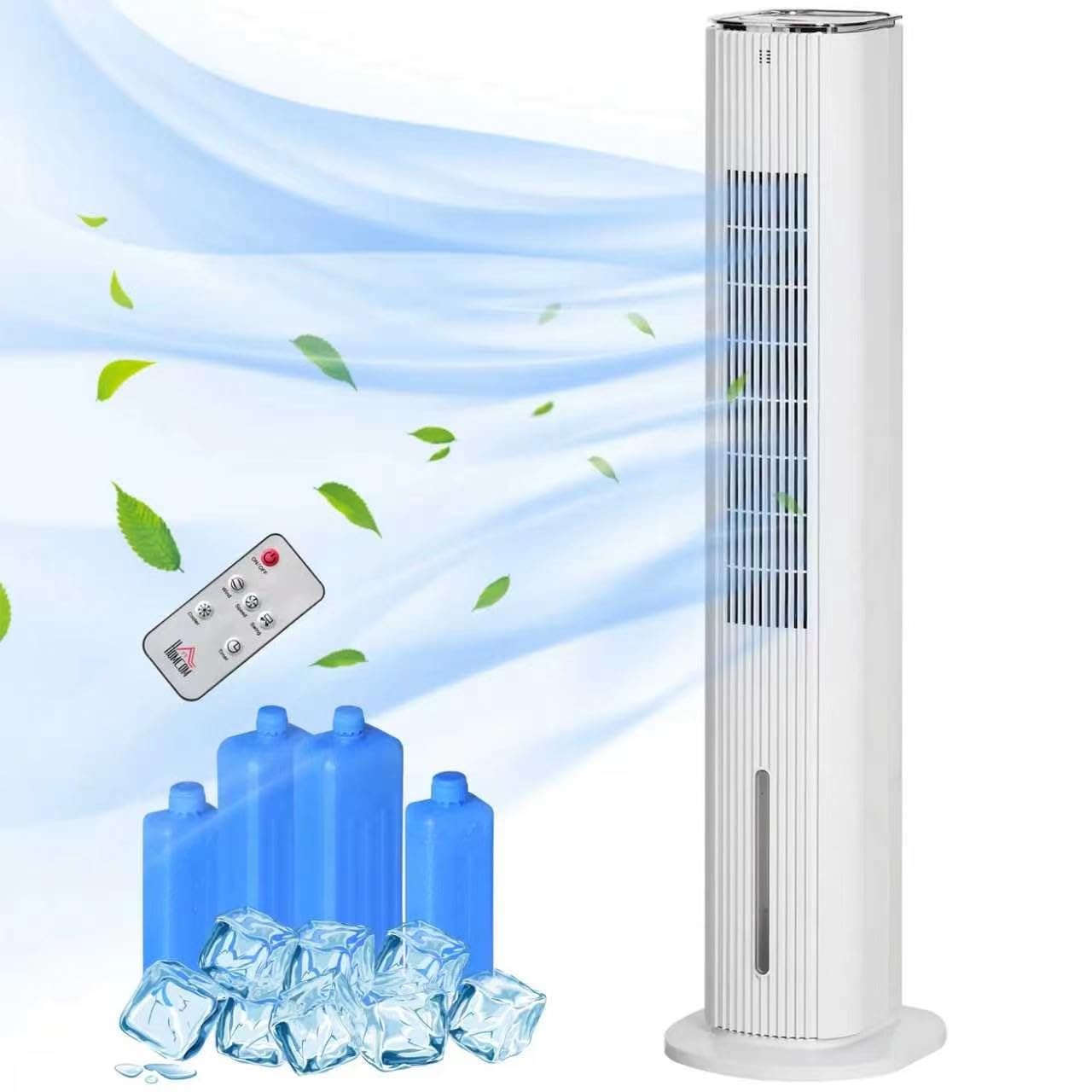 42" Evaporative Air Cooler & Humidifier Tower Fan, White