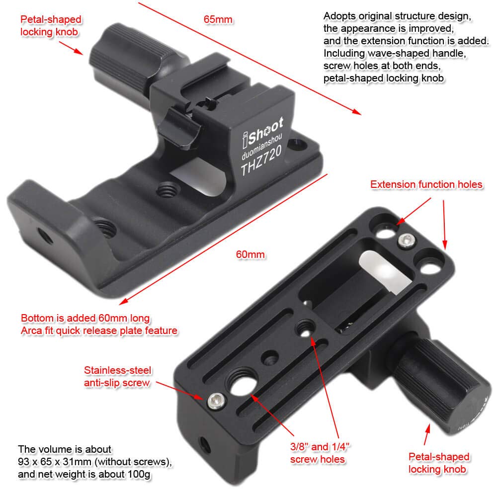 iShoot Lens Collar Replacement Foot Tripod Mount Ring Base Compatible with Nikon Nikkor Z 70-200mm f/2.8 VR S, Lens Support Holder with Arca Fit
