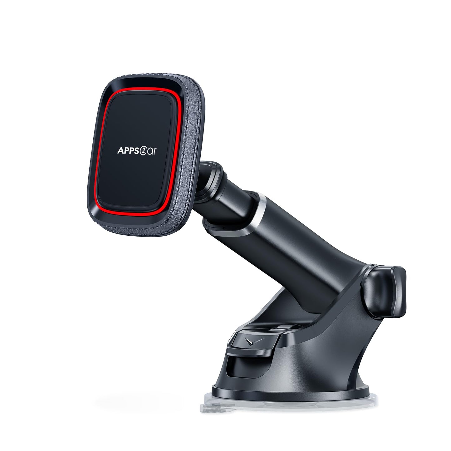 APPS2Car Magnetic Phone Mount for Car, Dashboard & Windshield Suction Cup Holder with Telescopic Arm, Requires Metal Plate for Proper Use, Fit