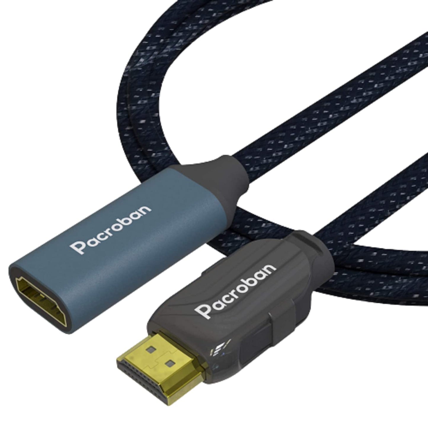 Pacroban HDMI Extension Cable 6ft - eARC & Dolby Atmos, HDMI 2.1, 8K@60Hz, 4K@120Hz, 48Gbps Ultra High Speed, | Male to Female HDMI Cable for Roku