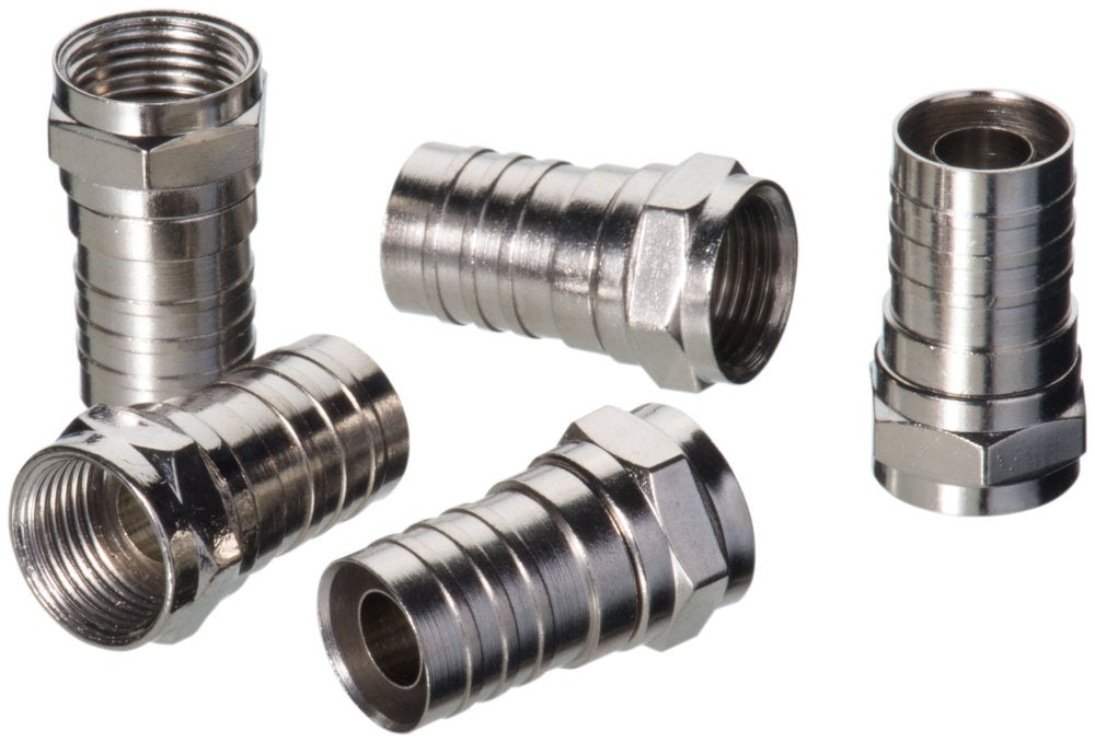 Ideal Crimp-On F-Connectors RG-6Q 10 Pack"