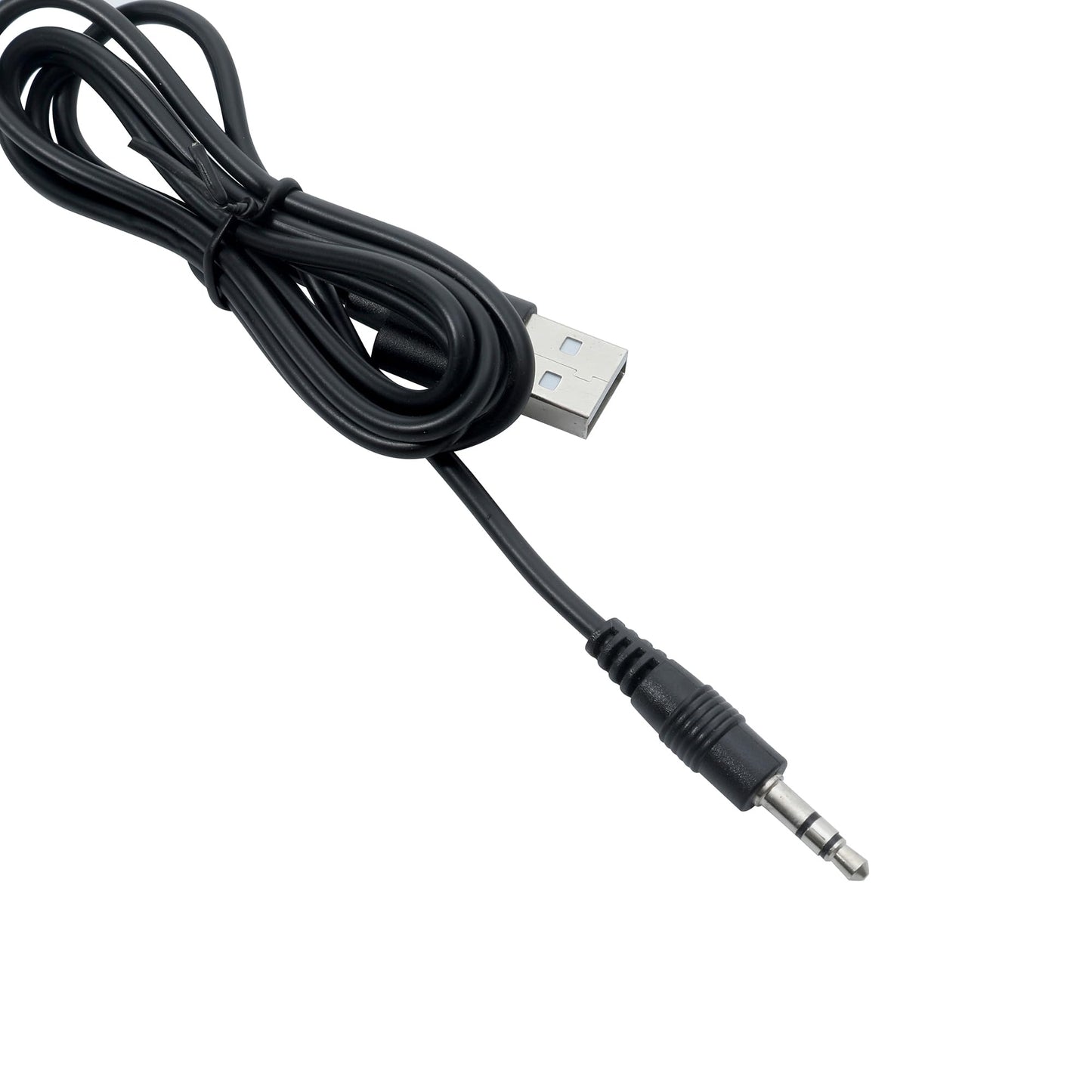 PROTEAR 3.5mm Male AUX Audio Jack Cable to USB 2.0 Adapter Cord Wireless Bluetooth Headphones, Rechargeable Earmuff, Replacement Charging Cable, Black