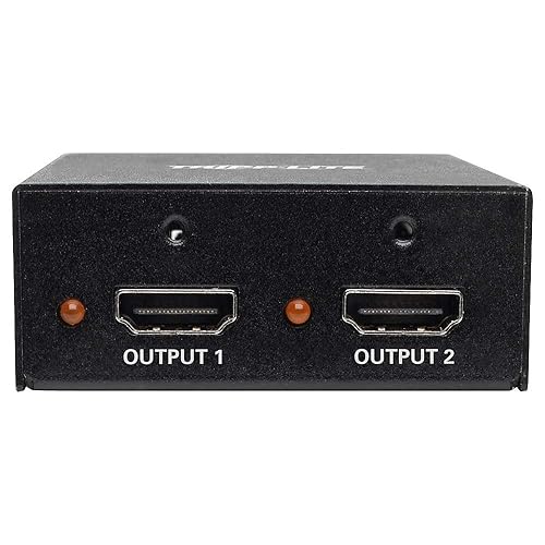 Tripp Lite 2-Port 3D HDMI Splitter HDCP 2.2, HDMI 2.0, 4K x 2K @ 60Hz 3840 x 2160 Ultra HD Video Audio TAA (B118-002-UHD-2), 15 Feet