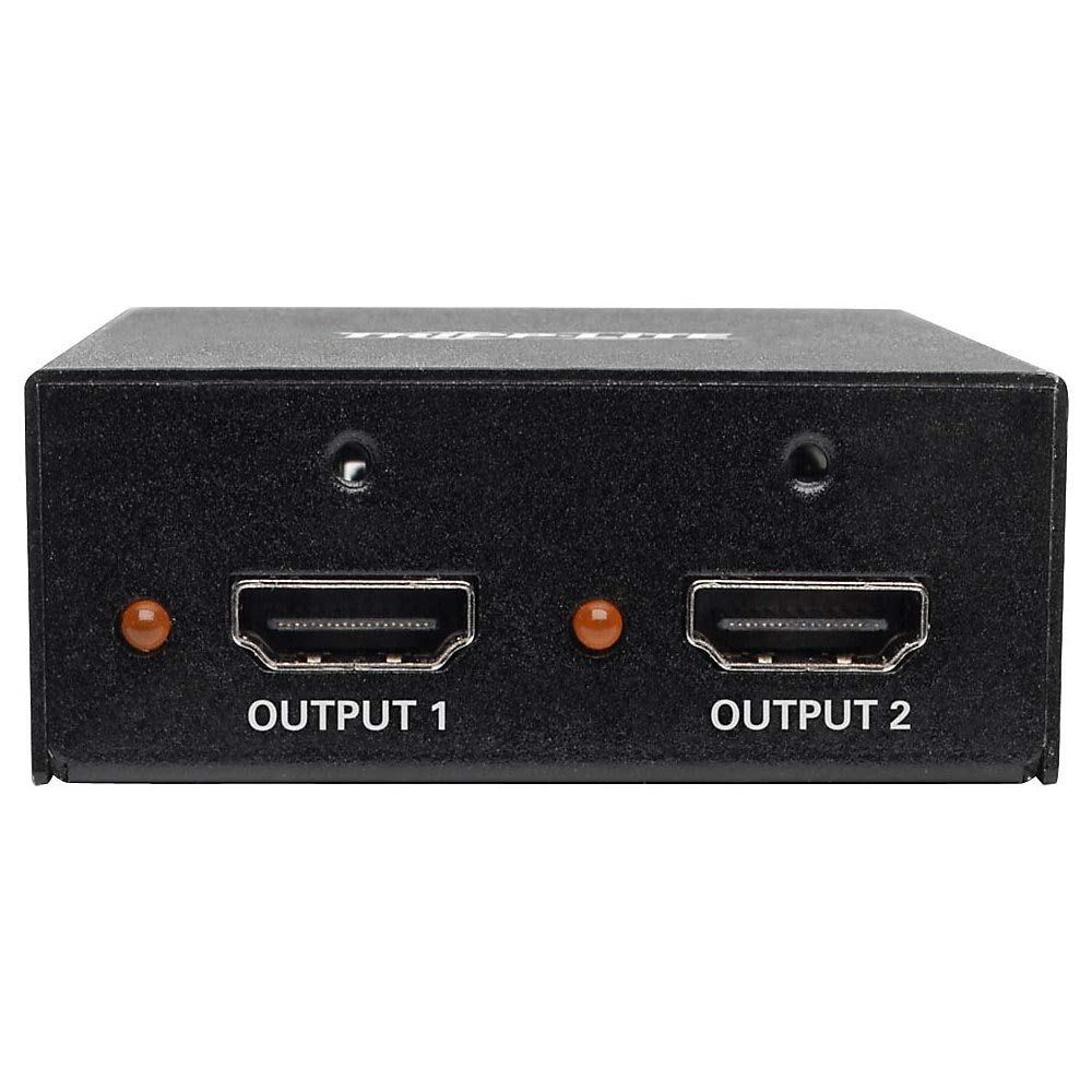 Tripp Lite 2-Port 3D HDMI Splitter HDCP 2.2, HDMI 2.0, 4K x 2K @ 60Hz 3840 x 2160 Ultra HD Video Audio TAA (B118-002-UHD-2), 15 Feet