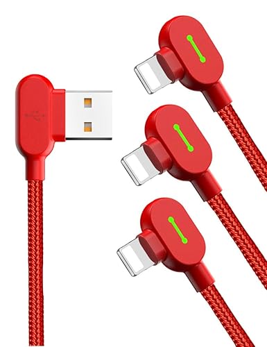 mcdodo USB 90 Degree Right Angle Design Gaming LED Nylon Braided Sync Charge Double Size USB Reversible Data 6FT/1.8M Cable Compatible New…