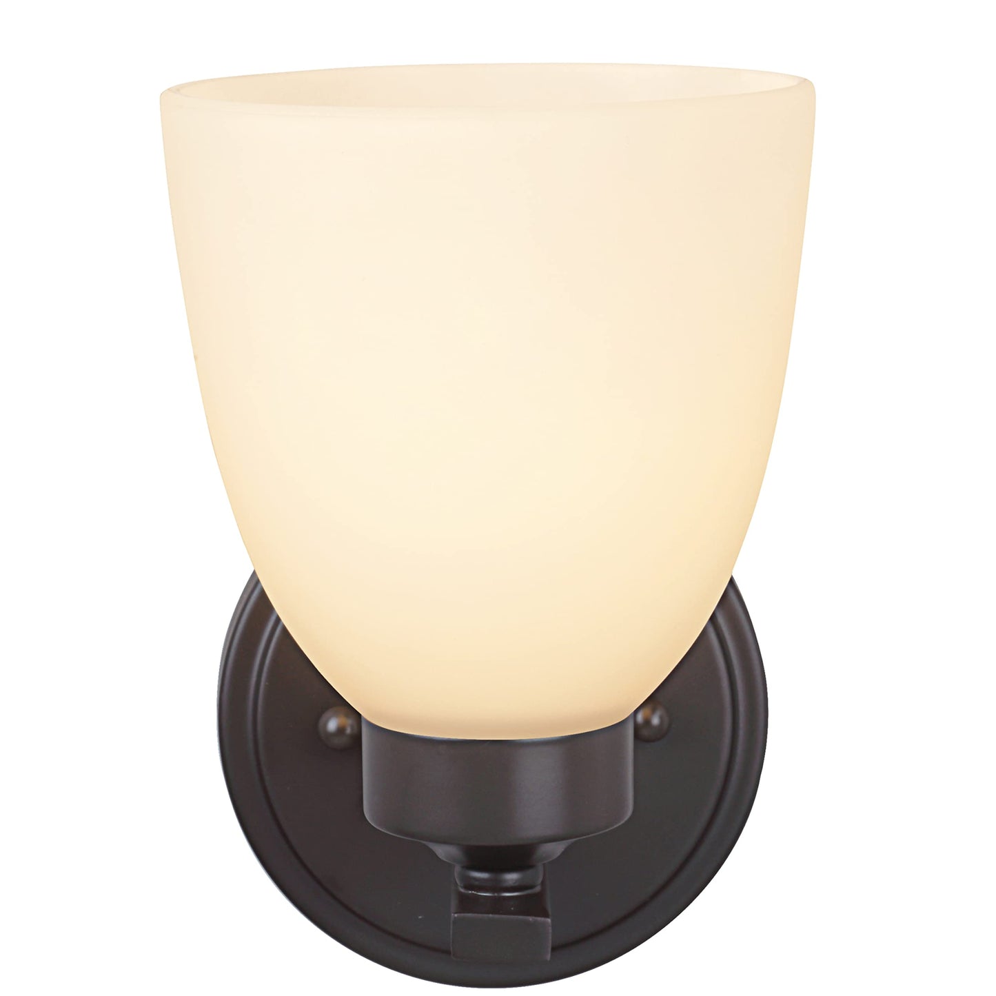 Aspen Creative 62202-2, One-Light Metal Bathroom Vanity Wall Light Fixture, 5" Wide, Transitional Design in Oil Rubbed Bronze, 1
