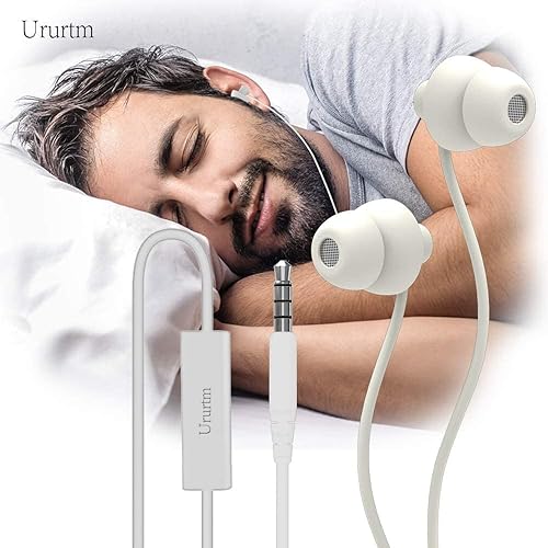Ururtm Sleep Soundproof Earbuds Headphones, Noise Isolating Soft Earbuds for Sleeping, Nighttime, Insomnia, Side Sleeper, Snoring, Travel, Meditation…