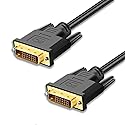Cyberguys! Dual Link DVI Cable, 24+1/24+5 Gold-Plated Connectors w/Screw Lock - Supports 2560x1600@60Hz 1080P@120Hz, Bi-Directional DVI-D Cable