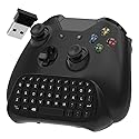 OSTENT 2.4G Wireless Chat Gamepad Keyboard with Headset Audio for Microsoft Xbox One/S/X Controller Color Black