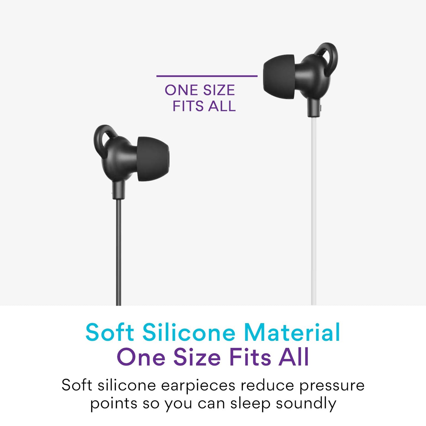 MEE audio SleepTones USB-C Wired Sleep Earbuds for Side Sleepers with Lightweight Low-Profile Silicone Earpieces, Noise Reduction Sleeping Headphones