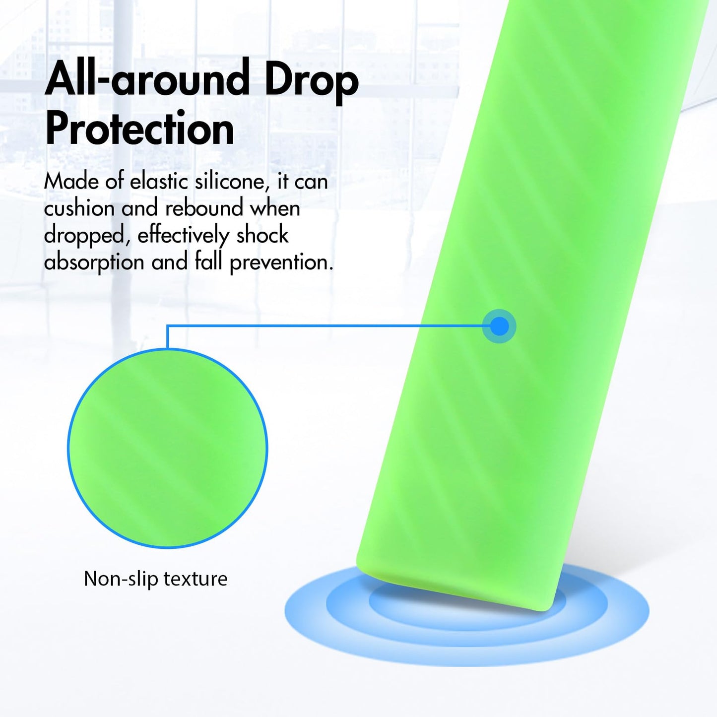 LEFXMOPHY ERF3J80H Case for Hisense ERF3G80H ERF3F80H Remote Cover 4K UHD Android Smart TV Remote Shockproof Silicone Sleeve with Lanyard Glow Green