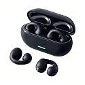 Bone Conduction Ear Clip Bluetooth 5.3 Headphones, Open-Ear Sport Wireless Earbuds with Breathing Light, Ultra-Low Latency for Gaming, Long Battery