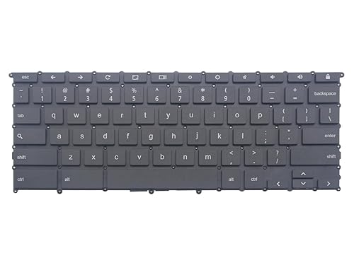 ndliulei Laptop Keyboard Replacement for Asus Chromebook C100, C100P, C100PA (Black, 104 Keys, PS/2, US Layout)