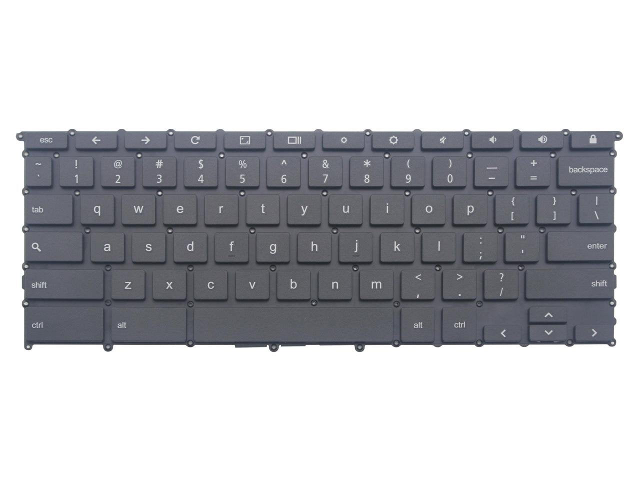 ndliulei Laptop Keyboard Replacement for Asus Chromebook C100, C100P, C100PA (Black, 104 Keys, PS/2, US Layout)