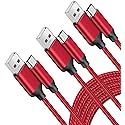10FT 3Pack USB Type C Cable 3A Fast Charging,Long USB-A to USB-C Cable for Samsung Galaxy Note 10,S20 S10 S9 Plus,A10e A20 A50 A70 A71 A51,Xperia