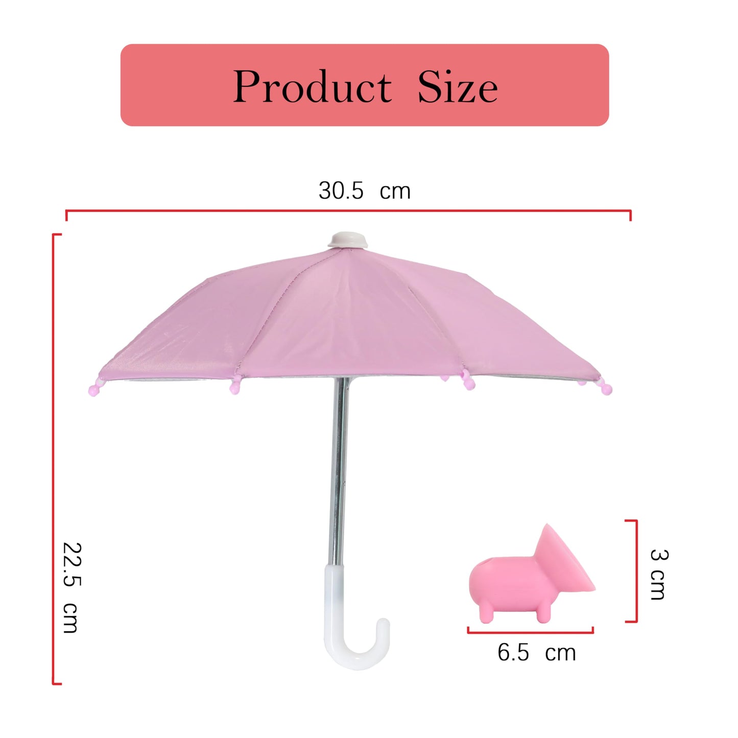 HZZADZXW Cell Phone Umbrella for Sun Shade, Universal Adjustable Stand with Cute Piggy Suction Cup, Outdoor Anti-Reflective Glare Blocking Cell Phone