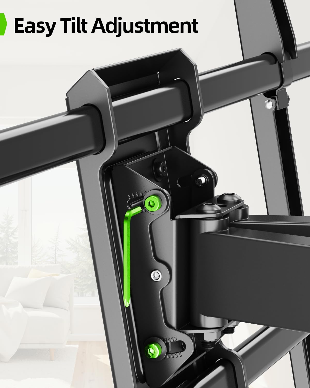 USX MOUNT Heavy Duty Full Motion TV Wall Mount for 60-120 Inch TVs, Holds 220lbs, 28" Extension Wall Bracket, Preassembled TV Mount for 65" 75" 85"
