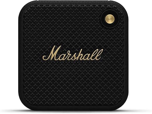 Marshall - Willen BT Portable Speaker - Black & Brass (Renewed)