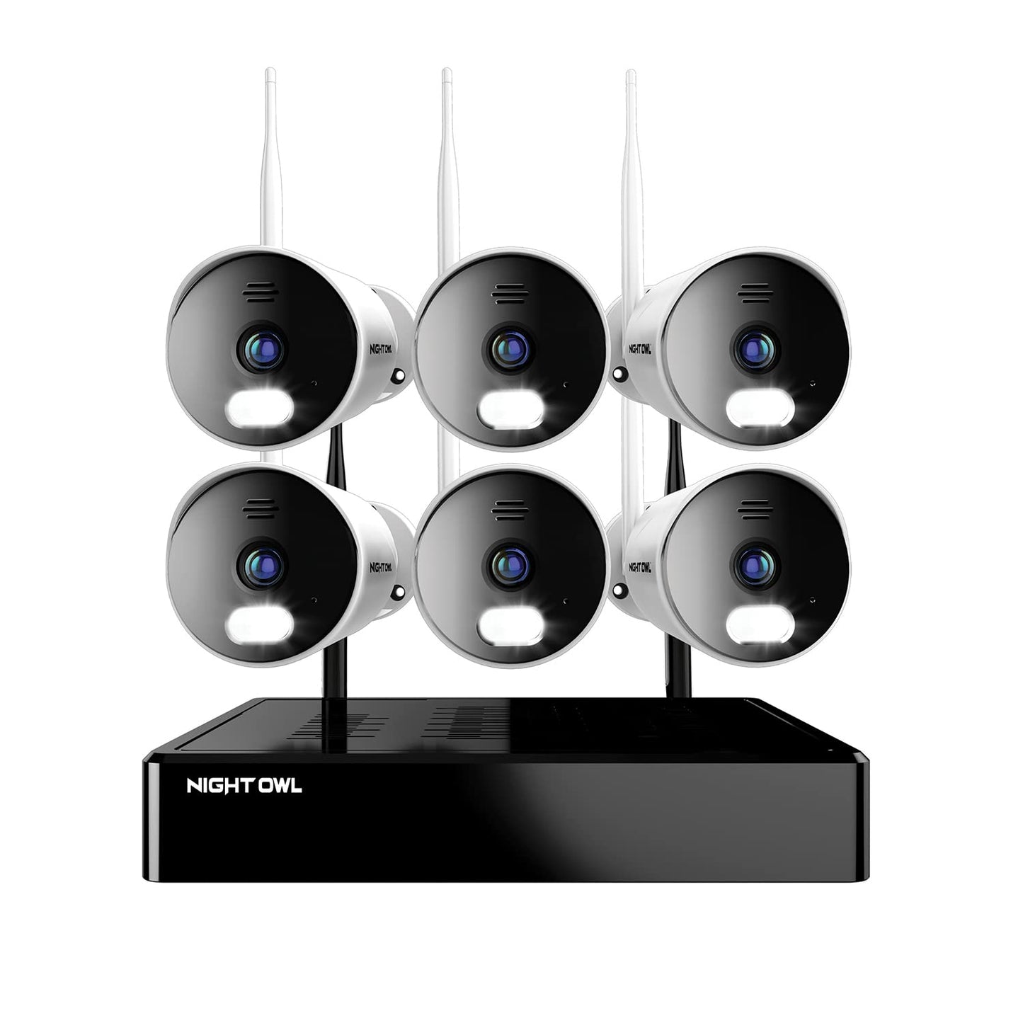 Night Owl Sp Bluetooth Video Home Security Camera System with (6) Wi-Fi IP 1080p HD Indoor/Outdoor Spotlight Cameras with 2-Way Audio and 1TB Hard