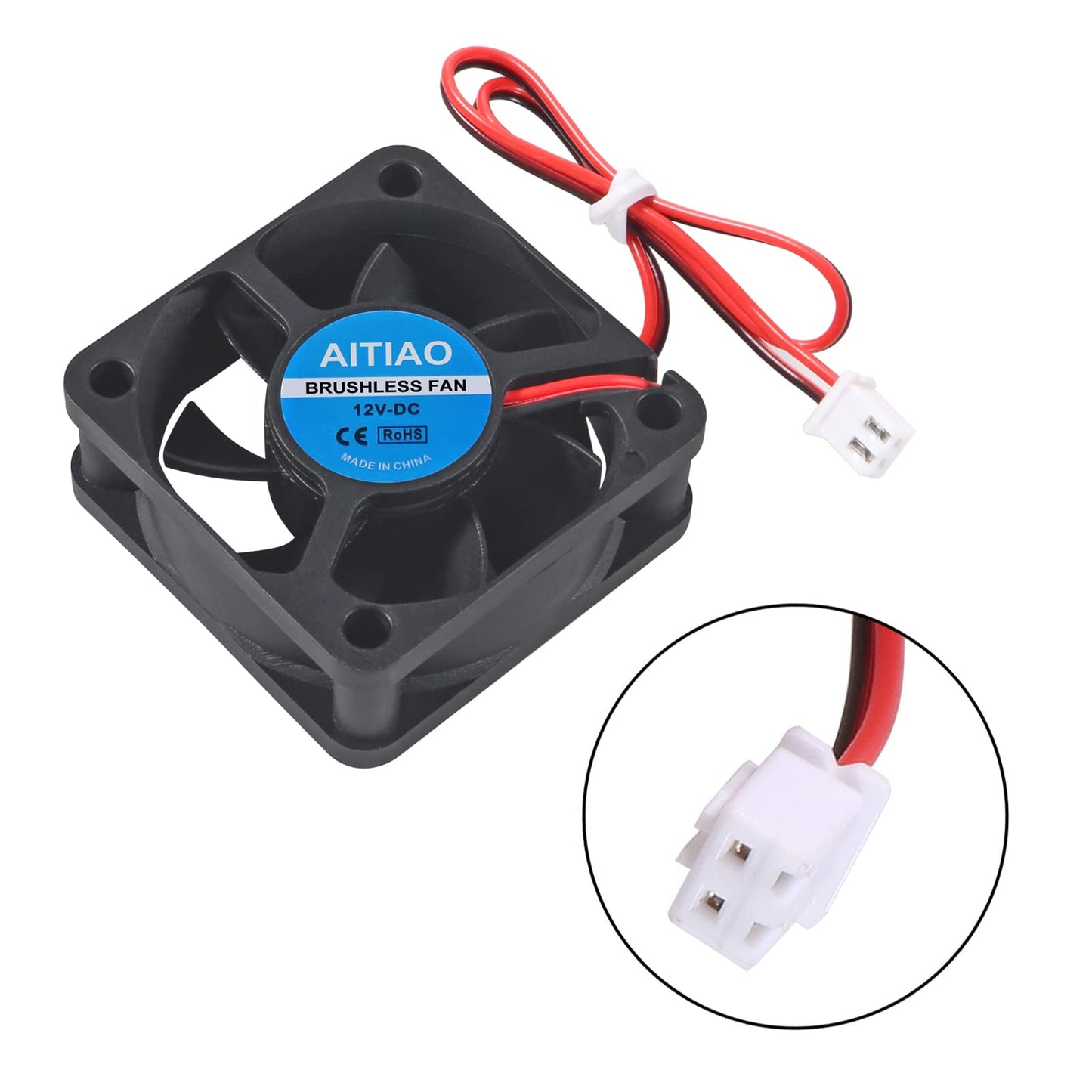 AITIAO 4Pcs 5020 Brushless Cooling Fan Computer Case Fan DC 12V 50mm 50mm 20mm Quiet Muffin Fan Oil Bearing High Speed Cooling Fan for 3D Printer CPU