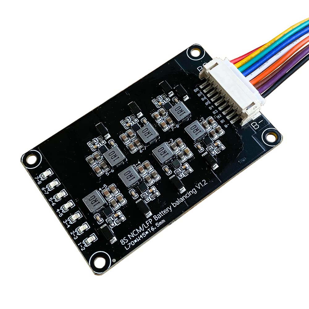 8S 1.2A Inductive Active Equalizer Balancer Energy Transfer Board Li-ion Lipo Lifepo4 LFP Lithium Battery Balance BMS Balancing Protection PCB